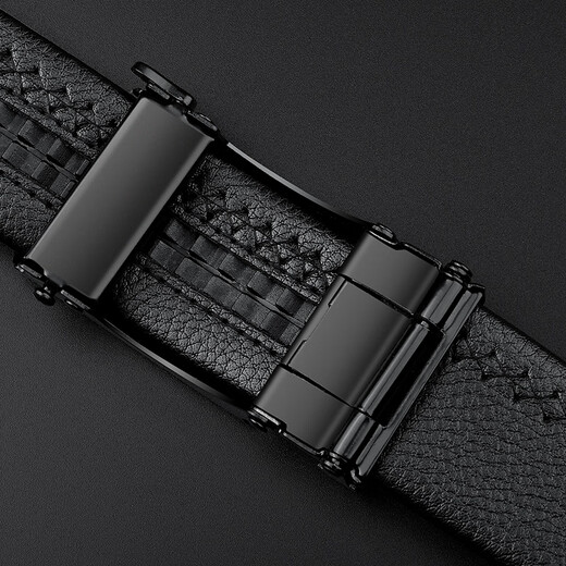 Cardile crocodile men's belt casual automatic buckle business belt men's belt versatile military training young and middle-aged casual outdoor gift for father style 82 130cm