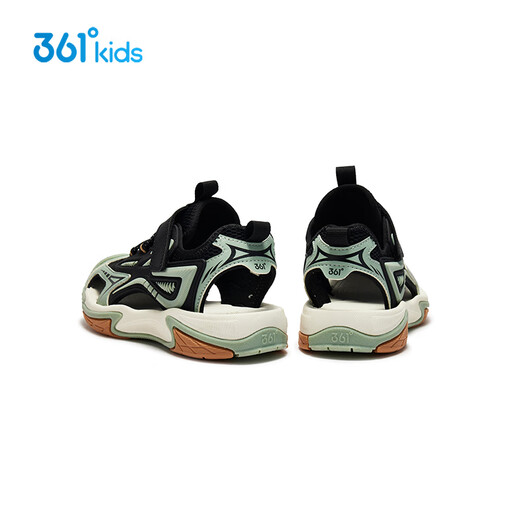 361 Shopping mall same style children's sandals 25 summer men's and large children's wear-resistant toe-protecting beach shoes black 36