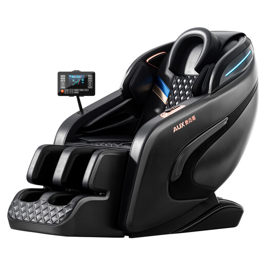 AUX 2025 new massage chair LH15A home full-body space capsule zero-gravity multi-functional intelligent electric massage sofa chair birthday gift for parents and parents on Mother’s Day supreme flagship model丨intelligent voice waist and leg hot compress foot roller black and gray
