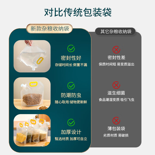 Baijie grain storage bag food-grade rice sealed bag thickened grain storage bag insect-proof rice bucket storage container