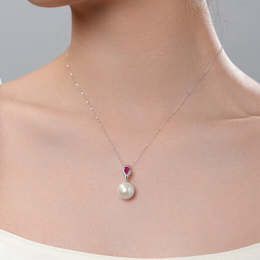 Dara pearl pendant single mother style freshwater pearl necklace round bright light practical birthday gift for girlfriend and mother