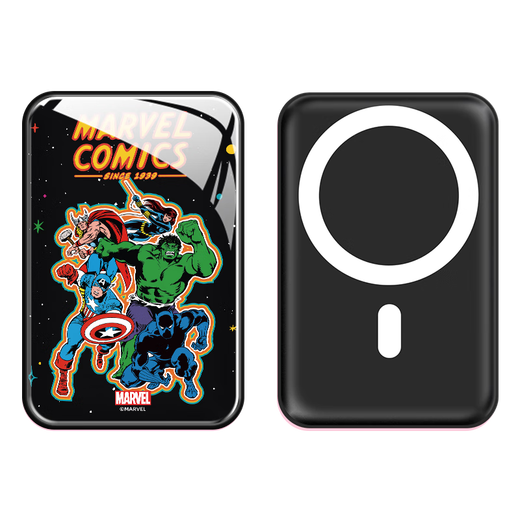 迪士尼（Disney）【3C认证】漫威联名磁吸无线充电宝大容量便携移动电源适用男生可上飞机高铁 Magsafe【电宝蓝】美国队长-BCD723Y 10000毫安