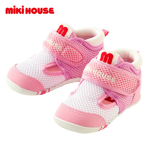 MIKIHOUSE sandals summer toe-toe girls' sandals non-slip breathable mesh baby boy toddler sandals baby shoes pink 11.5 inner length 11.5cm