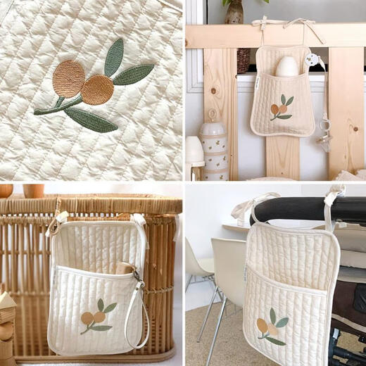 RSRDDYins Korea 2021 new crib storage hanging bag storage storage bag diaper diaper bottle tulip hanging bag small size