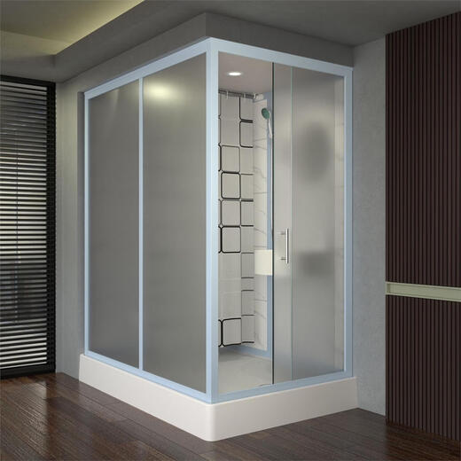 Jomoo's new integrated shower room bathroom integrated toilet mobile integrated bathroom household partition door waterproof toilet 170*120 side opening does not include toilet and does not include steam