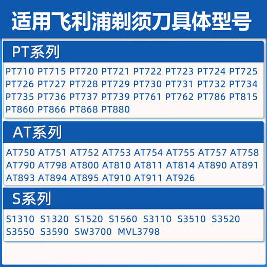 普湃（PURPAVWINNER）适用飞利浦剃须刀头整机头部飞利浦剃须刀pt720/722/725/726/860/786AT610/800刀头刀片刀网支架