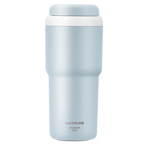 LOCK & LOCK First Look Thermos Cup Women's Coffee Cup Titanium Cup Stainless Steel Travel Cup Car Water Cup Office Men (Titanium Plated) Orange LHC3291Y 480ml