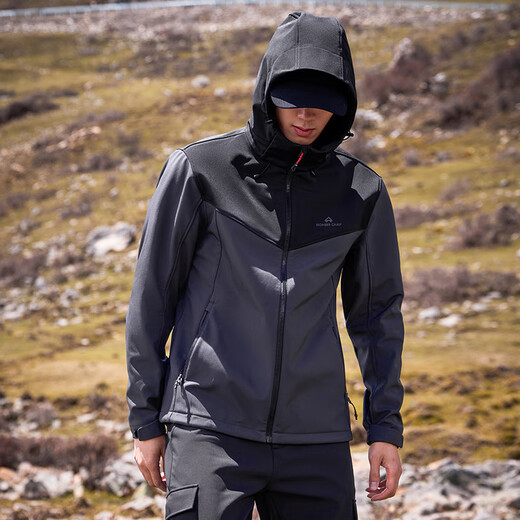 Pathfinder soft shell jacket for men autumn casual loose top men's jacket plus velvet windproof outdoor warm mountaineering clothing