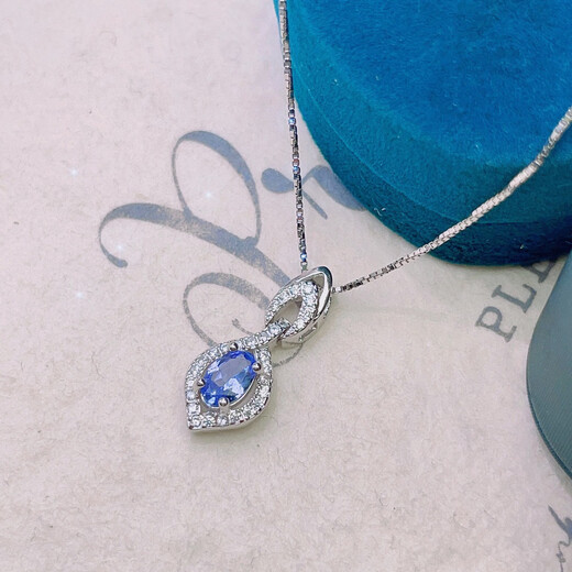 Junpo Explosive Natural Tanzanite Pendant Stone Size 4*6mm 925 Silver Gold Plated Special Simple Pendant Without Necklace