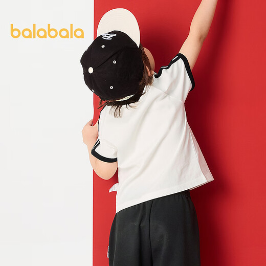 Balabala Disney IP children's clothing children's short-sleeved T-shirt cotton top baby summer clothes 2025 new style original white 10101 100