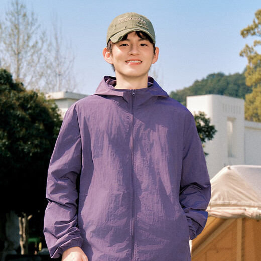 MINISO Sun Protection Fishing Suit for Men Summer Cool Mountain Fashion Top Casual Loose Hooded Jacket Military Green XL