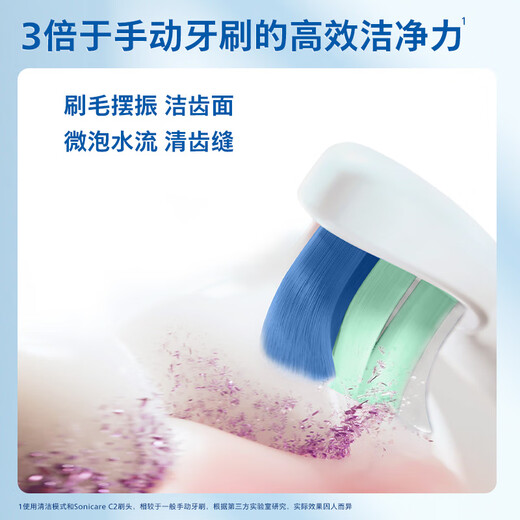 Philips (PHILIPS) Xiao Zhan recommends electric toothbrush Diamond 1 series as a birthday gift for adults to give to boys/girlfriends, 3 times clean teeth and easy brushing feeling, quantum black, national subsidy