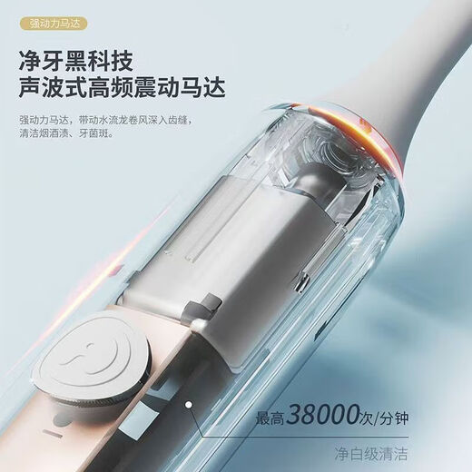 Electric toothbrush for adults, sonic charging, fully automatic soft-bristle waterproof, home whitening toothbrush for couples, male and female students, 2 packs of glacier pattern mouthwash cups, random colors