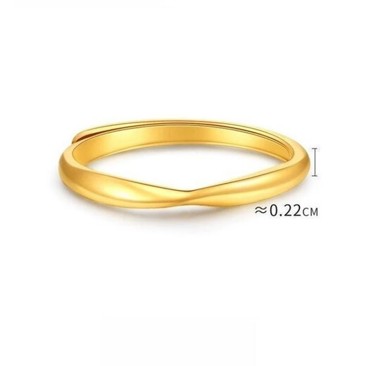 出极金包999足银中鑫专柜莫比乌斯情侣对戒七夕戒指情人节送女友礼 老凤祥金包银莫比乌斯真爱 老凤祥约3.58原69899元