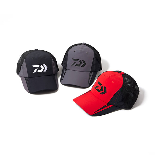DAIWA Spring/Summer 25 DC-3225 Half Mesh Fishing Hat Water-Repellent Baseball Cap Duck Bill Sun Hat Sun Hat Black One Size
