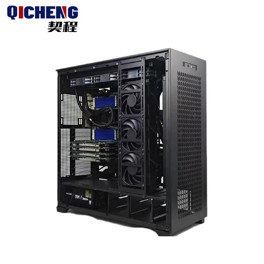 AMD契程塔式双路9965/9755多核心水冷静音服务器工作站高性能计算 双路9755 256核512线程 2.7G 128G内存丨2TB固态丨集显