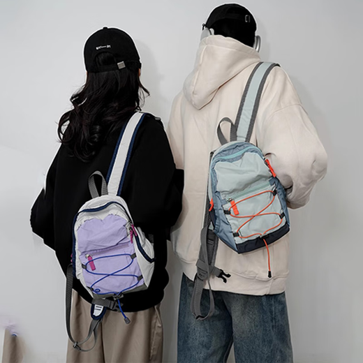 小野七天旅行户外双肩包男女轻便登山包爬山小号背包徒步骑行运动书包尼龙 小号徒步背包 雾霾蓝