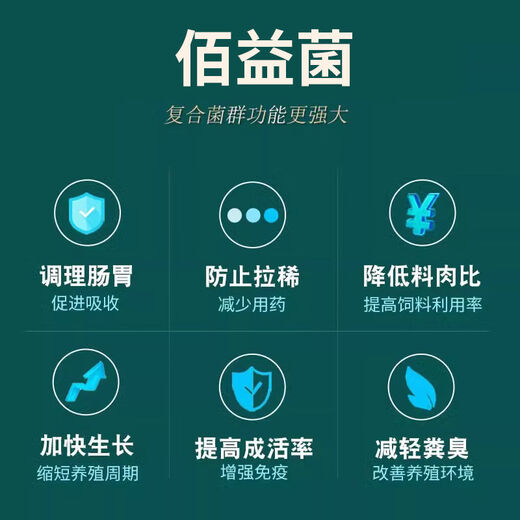 Baiyi bacteria rapid fermentation strain veterinary feed additives for pigs, cattle, sheep, chickens, ducks, fish and shrimp genuine concentrated Baiyi bacteria Baiyi bacteria 10g/bottle*1 bottle breeding without diarrhea