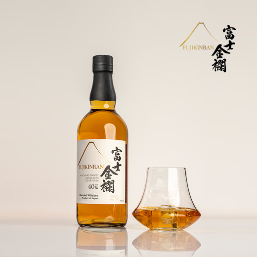 富士金襕富士金澜 调和威士忌 日本进口洋酒 【无盒】富士金襕双桶700ml