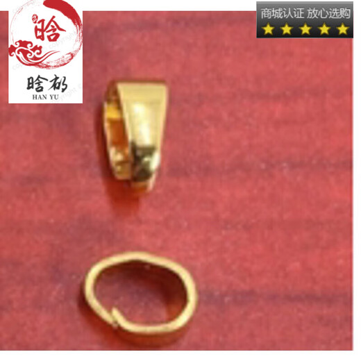 Shantou Lincun A18k gold buckle head necklace button connector bracelet buckle gold buckle live mouth pendant m buckle gold-plated accessories melon seed buckle small size 6mm long