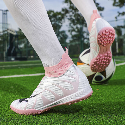 Fußballschuhe für Jungen und Mädchen Training Wettbewerb Schuhe Pink gebrochene Nägel-Zhuo 698 37