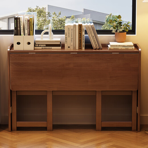 Marku Liangpin solid wood desk writing study table computer desk all solid wood folding table C7700 white 0.75m