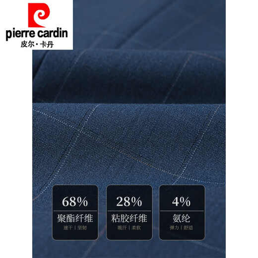 Pierre Cardin Chinese stand-collar tunic suit for men, new Chinese style youth wear, elastic groom and dad wear banquet dress, camel top, pants and shirt Gree M