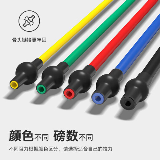 One-word tension rope resistance rope tensioner elastic band fitness men and women multi-functional chest expansion yoga Pilates household one-word tensioner mixed color 2 pcs