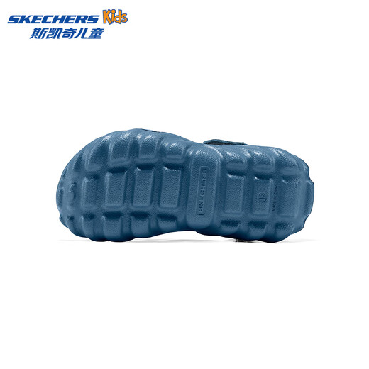 Skechers Skechers Children's Bubble Shoes Boys' Hydrophobic Lightweight Beach Crocs Summer Middle and Large Children's Sandals 406645L Boys/Dark Gray Blue/SLT 36