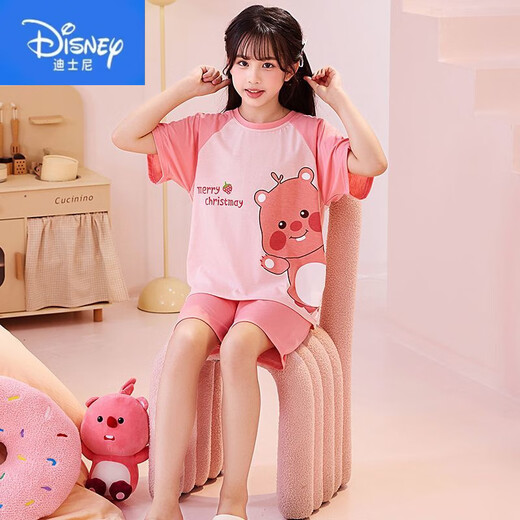 Disney boys' pajamas 2025 new summer children's pure cotton short-sleeved suit Nezha: The Devil Boy Boy Thin Home Clothes 705 Red Nezha Boys One Size 14 (recommended body size 125-13555 Jin Jin equals 0.5 kg