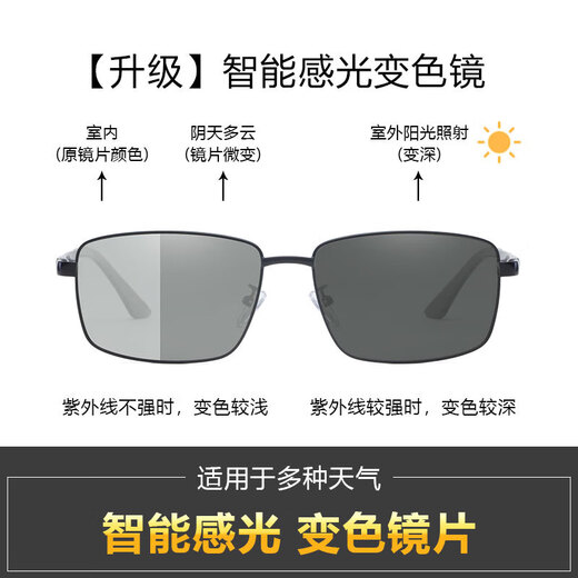 Tyrannosaurus Day and Night Polarized Color-Changing Sunglasses for Men Drivers Driving Fishing Glasses Driving Special Men's Sunglasses Polarized Sunglasses (Free Glasses Case + Glasses Cloth)