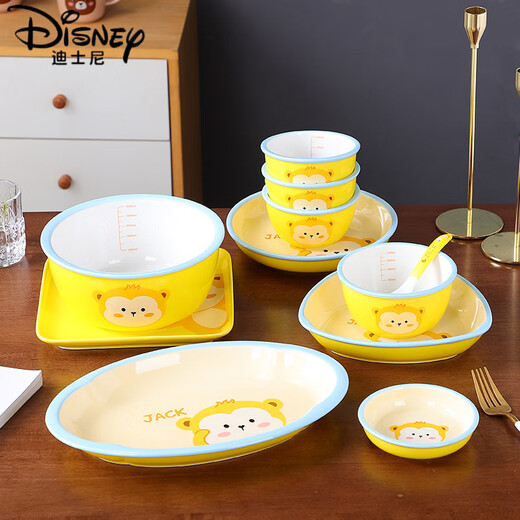 Disney Bowl Household Ceramic Rice Bowl avec échelle Internet célébrité dessin animé mignon de riz de riz bol nouilles bol à grande valeur