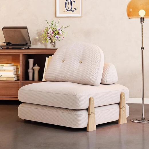 Canapé-lit yimo pliant à double usage nouveau petit appartement salon tofu bloc single canapé chambre paresseuse tatami beige blanc