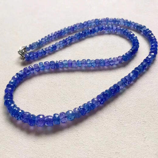 Wei Ci large particle tanzanite faceted necklace bracelet women's bracelets and anklets natural unoptimized 2.8-3mm sparkling 4.7 6.3mm necklace