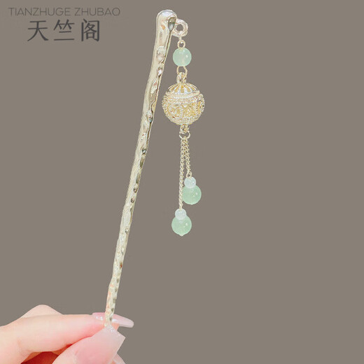 Tianzhu Pavilion ancient style tassel hairpin for women, high-end new Chinese style hairpin, modern cheongsam, Hanfu headwear, lantern bell, tassel hairpin