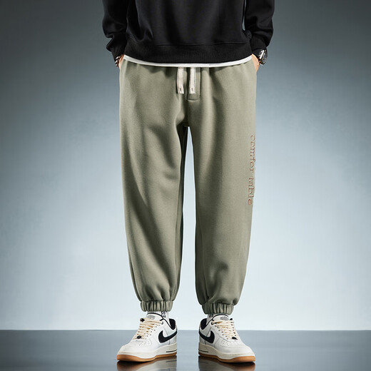 Semir Men's Loose Leg Pants Korean Style Trendy Brand Personalized Pants Wide Leg Pants Men's Casual Pants Plus Fat Plus David Pants Light Gray XL