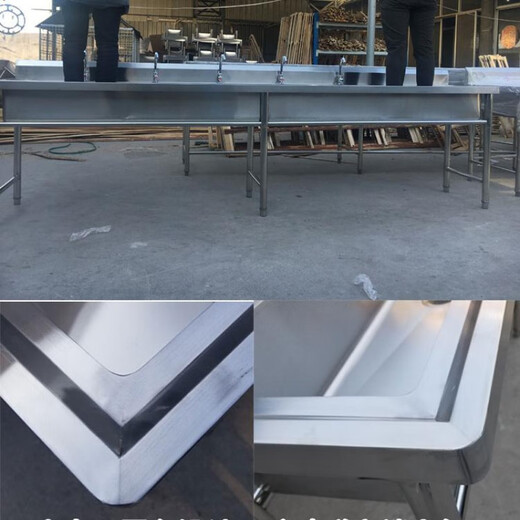 Commercial stainless steel sink single tank one-piece school custom hand-washing dishwashing sink with bracket factory kindergarten rounded corners 120*60*80 without faucet without opening the faucet