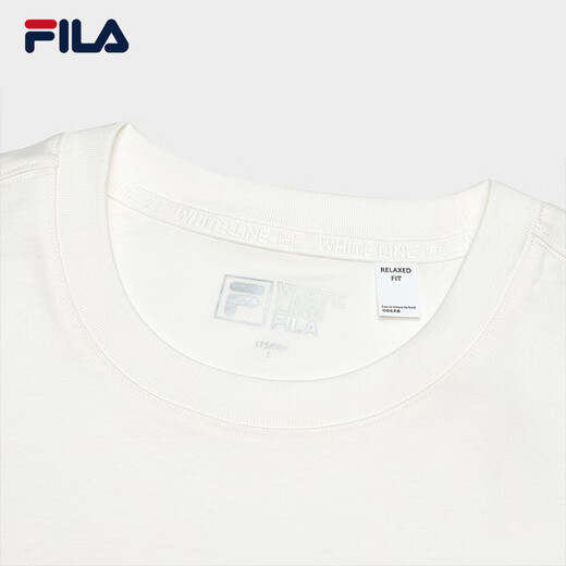 FILA official unisex knitted T-shirt 2025 summer pure cotton loose casual couple short-sleeved T-shirt