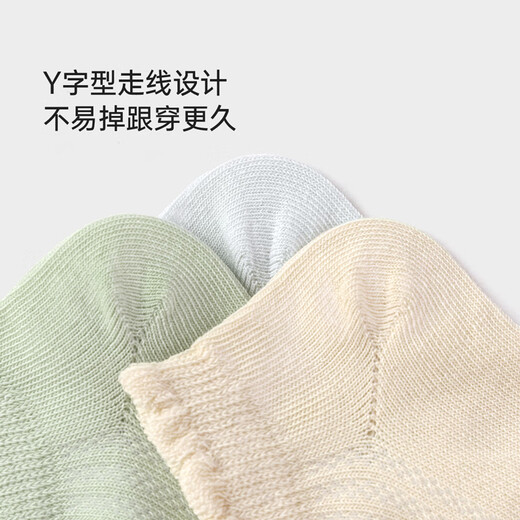 Babylove baby socks summer thin elastic short socks baby breathable newborn lace socks 3 pairs of blue gray + grass green + apricot yellow 3 pairs 1-3 years old 12.5cm