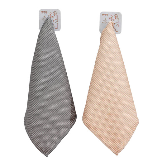 Dishwashing cloth, non-stick oil rag, household kitchen hand wiping, table wiping, dish wiping, absorbent scouring pad, thickened cleaning towel 30*30cm, 4 pack, mixed color (grey coffee)