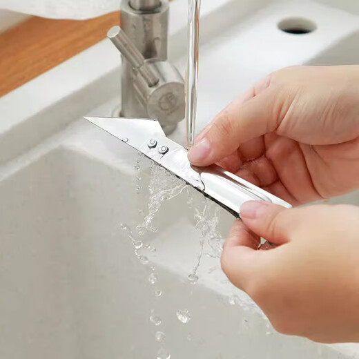 Feiyiya 304 stainless steel food-grade kitchen meat pounding double-sided household meat loosening hammer special meat hammer A rubber handle + horizontal style A small // solid /