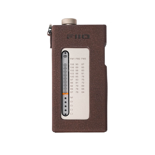 Customized eco-friendly PU protective cover for FiiO RR11 radio SK-RR11 brown
