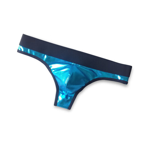 BUFFNY patent leather imitation leather sexy men's underwear performance temptation thong black L