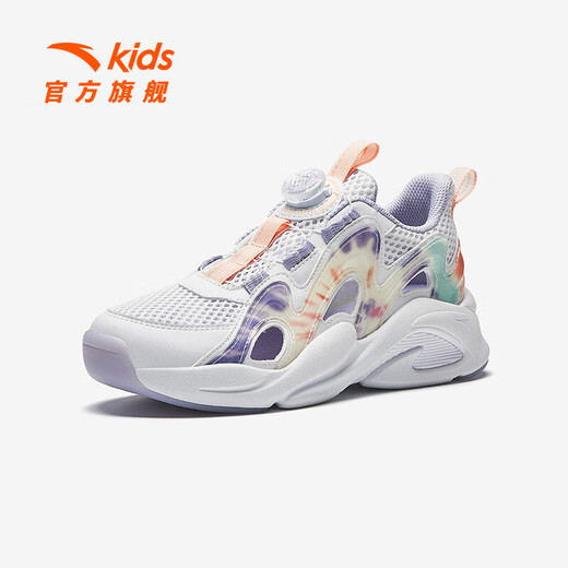 ANTA Children's Sandals Universal Big Children's Shoes 2025 Summer New Overbearing Frame Shoes Sports Shoes Baotou Beach Sandals Girls White/Yangxu Purple-6 33