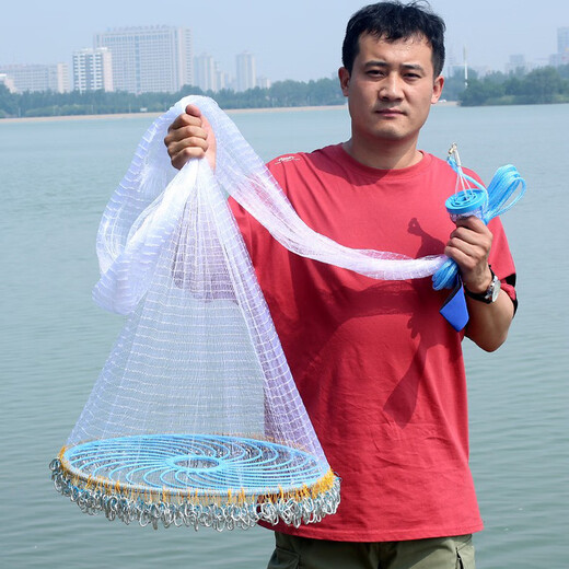 Let the birds fly hand-thrown nets, chain-type easy-tossing fishing nets, fishing nets, rotating nets, fishnets, flying discs, monofilament lines 3.0 meters