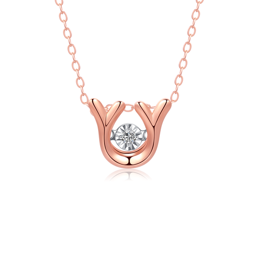 Lierui CHMJF/Chenghuang Temple Jinfuyinlou 18k gold diamond pendant Yilu has you Internet celebrity Christmas gift to girlfriend, no grade below 20 points 18k gold diamond pendant Yilu has you F-G/