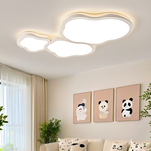 Tiffany sala de estar luz principal nube lámpara de techo estilo crema Guangdong Zhongshan lámpara moderna atmósfera simple dormitorio toda la casa paquete CY6628-490 LED de tres colores (blanco)