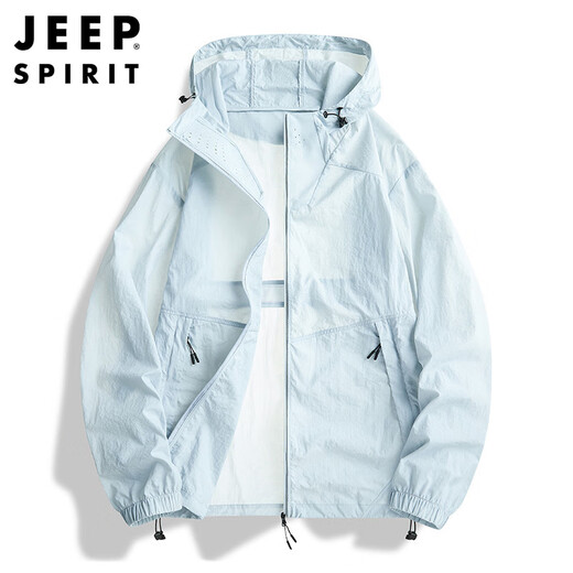 JEEP SPIRIT Jeep sun protection clothing men's summer anti-UV jacket ice silk breathable thin outdoor fishing sun protection clothing