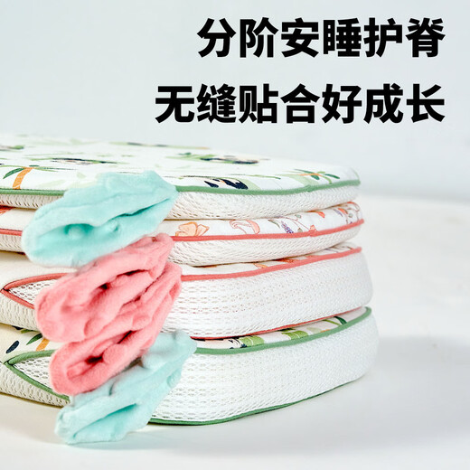 Manletu baby pillow 1-3-6 years old baby 6 months and above comfort pillow pure cotton children's pillow shaped pillow kindergarten four seasons 0-2 years old pillow height 1.5cm double-sided dream space maternal and infant grade 7A antibacterial / comfort breathable / confinement nanny recommended