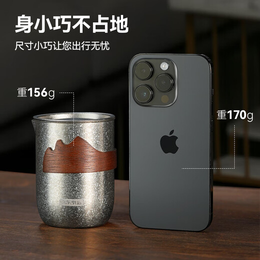 Made in Tokyo, pure titanium travel tea set, complete set of tea infuser, complete set of Kung Fu tea set, anti-scald tea cup, 6-piece set